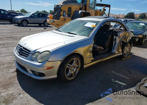2005 Mercedes-Benz Clk 55 Amg из США, поврежденный, VIN WDBTJ76H95F130765